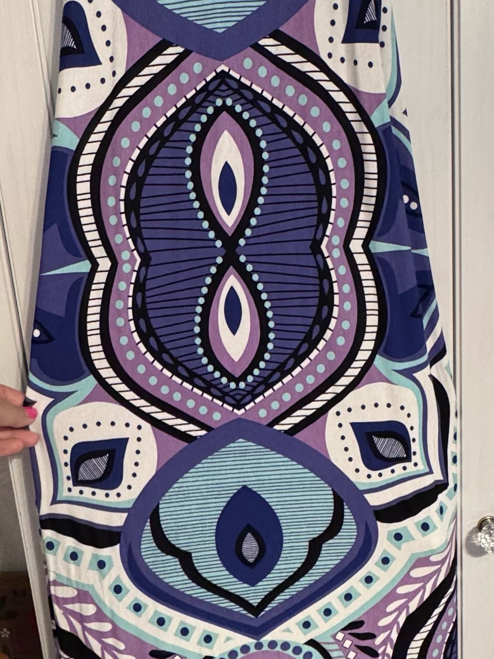 VENUS Purple and Blue Geometric Dress